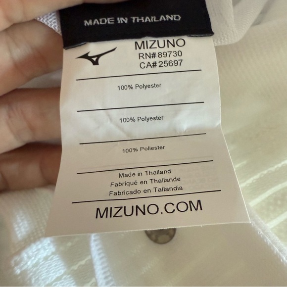 NWT Mizuno Pro White Baseball Pants Red Piping Mens Medium Performance Hemmed - Picture 5 of 7